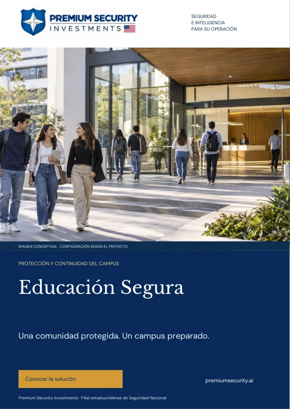 Portada del brochure de Educación Segura