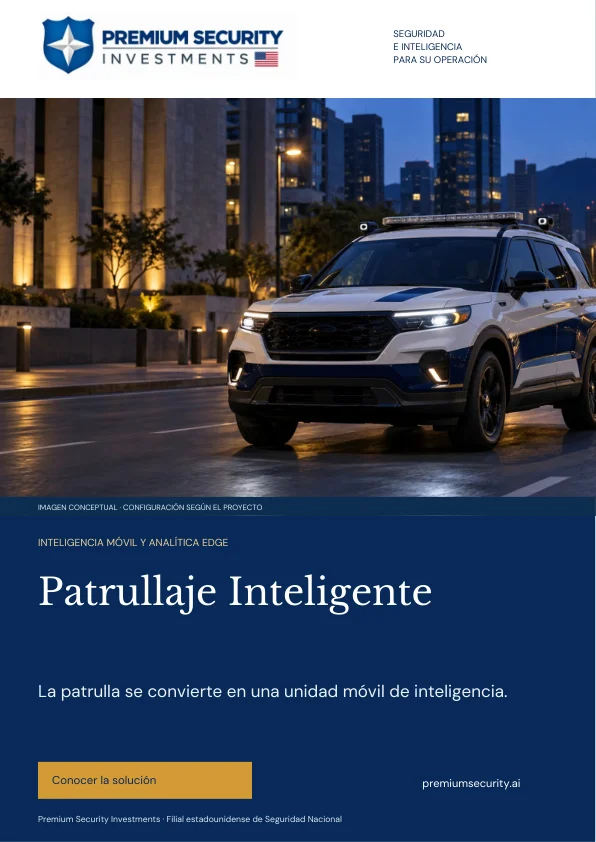 Portada del brochure de Patrullaje Inteligente