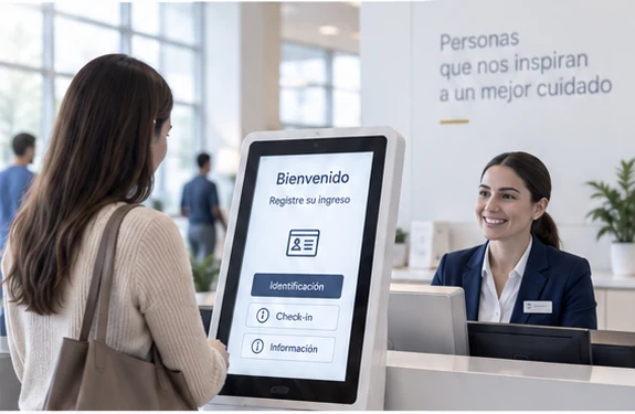 Paciente en un punto de atención