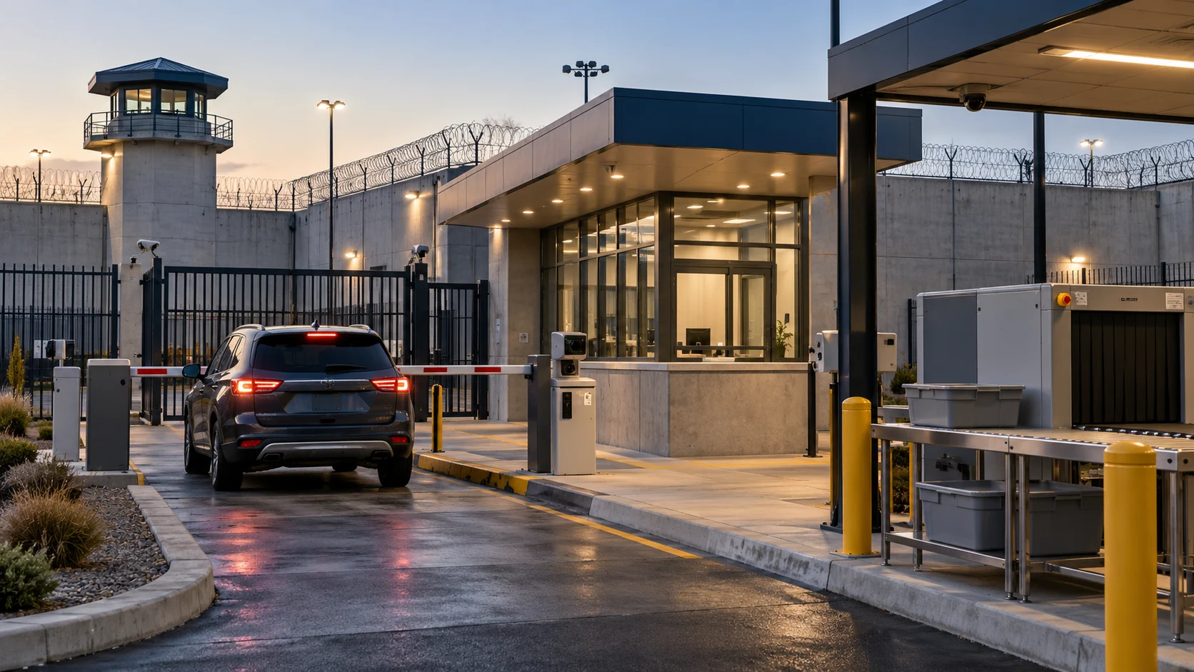 Escena conceptual de seguridad penitenciaria